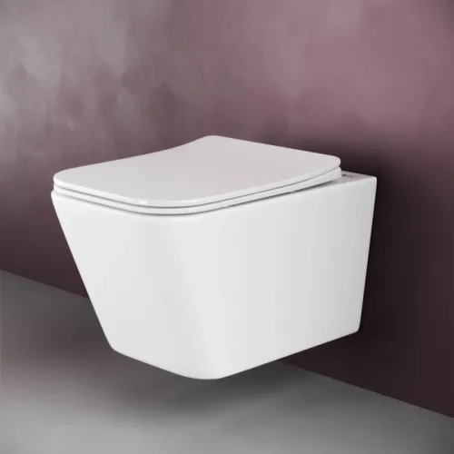 Унитаз подвесной Ceramica Nova Metric CN3007 безободковый, с сиденьем микролифт, белый