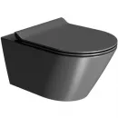 Унитаз подвесной GSI Kube X 941526 безободковый, торнадо, черный матовый