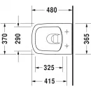Унитаз подвесной Duravit DuraStyle 2571090000 безободковый, альпийский белый