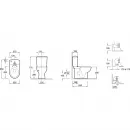 Унитаз-компакт Jacob Delafon Panache E1370-00 + E1368-00 + E70008-00 с сиденьем микролифт, белый