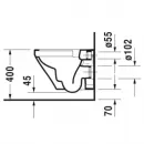 Унитаз подвесной Duravit DuraStyle 45710900A1 безободковый, с сиденьем микролифт, альпийский белый