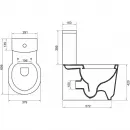 Чаша напольного унитаза BelBagno Sabrina BB122CP