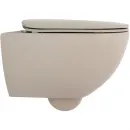 Унитаз подвесной Plumberia Selection IXO XO5000TT безободковый, бежевый матовый