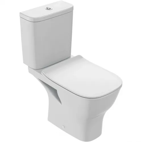 Унитаз-компакт Jacob Delafon Struktura UJAJ102-WTE + ETAG212-WTE + E20606-WTE безободковый, с сиденьем микролифт, белый