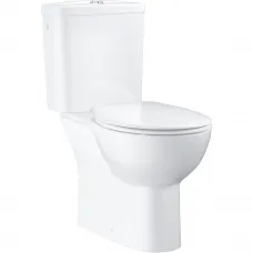 Унитаз-компакт Grohe Bau Ceramic 39346000 безободковый, вертикальный выпуск, с сиденьем микролифт, альпийский белый