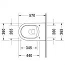 Унитаз подвесной Duravit Darling New 2563090000 безободковый, альпийский белый