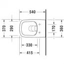 Унитаз подвесной Duravit DuraStyle 45510900A1 безободковый, с сиденьем микролифт, альпийский белый