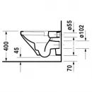 Унитаз подвесной Duravit DuraStyle 45510900A1 безободковый, с сиденьем микролифт, альпийский белый