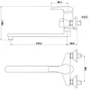 Смеситель для ванны Timo Classic 0045Y-CR chrome