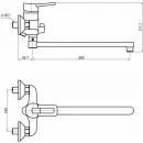 Смеситель для ванны Timo Junior INOX 1905Y-CR chrome