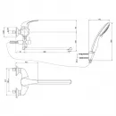 Смеситель для ванны Paini Smile 39CR112P19CAKM
