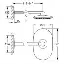 Верхний душ 361x220 мм Grohe Rainshower 26450000