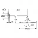 Верхний душ 250 мм Grohe New Tempesta 26668000