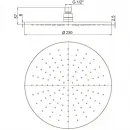 Верхний душ Paini 50PW759TT25 250 мм, никель матовый