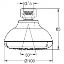 Верхний душ 100 мм Grohe New Tempesta 26050001