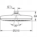 Верхний душ 210 мм Grohe Tempesta 26408000