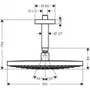 Верхний душ Hansgrohe Raindance Select S 300 2jet 27337400