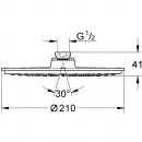 Верхний душ 210 мм Grohe Rainshower Cosmopolitan 28368LS0
