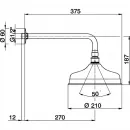 Верхний душ 210 мм Cisal Shower DS01340127