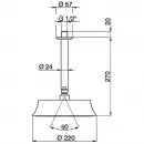 Верхний душ 220 мм Cisal Shower DS01328024