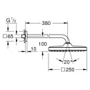 Верхний душ 250 мм Grohe New Tempesta Cube 26687000