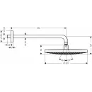 Верхний душ с держателем Hansgrohe Raindance Select S 27378400