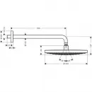 Верхний душ с держателем Hansgrohe Raindance Select S 2jet 27378000