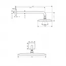 Верхний душ Hansgrohe Raindance E 360 AIR 1jet, держатель 390 мм, ½’ 27376000