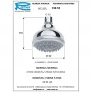 Верхний душ 92 мм Remer 358GRX