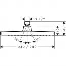 Верхний душ Hansgrohe Crometta E 240 1jet LowPressure мин 0,2 бар 26722000