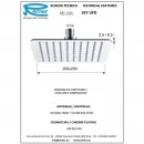 Верхний душ 200 мм Remer 357UFD20X