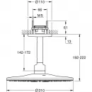 Верхний душ 310 мм Grohe Rainshower SmartActive 26477000