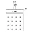 Верхний душ 300 мм Nobili AD139/64CR