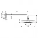 Верхний душ с держателем Hansgrohe Raindance Select S 240 2jet 26466400