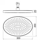 Верхний душ 300x200 мм Nobili AD139/71CR