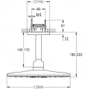 Верхний душ 310 мм Grohe Rainshower SmartActive Cube 26481000
