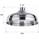Верхний душ 205 мм Remer 359B20X