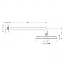Верхний душ Hansgrohe Raindance Classic AIR Ø 240 мм, держатель 383 мм, ½’ 27424000