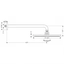 Верхний душ Hansgrohe Raindance S 300 Air 1jet, держатель 450 мм, ½’ 27492000