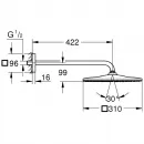 Верхний душ 310 мм Grohe Rainshower 26564000