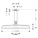 Верхний душ Hansgrohe Raindance Classic AIR Ø 240 мм, потолочное подсоединение 100 мм, ½’ 27405000