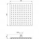 Верхний душ Wonzon & Woghand WW-88DP02-MB 300 мм, черный матовый