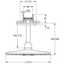 Верхний душ 310 мм Grohe Rainshower SmartActive Cube 26481DC0