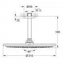 Верхний душ 310 мм Grohe Rainshower Cosmopolitan 26067AL0