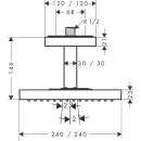 Верхний душ 240x240 мм Axor ShowerSolutions 10929000