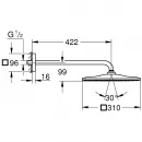 Верхний душ 310 мм Grohe Rainshower Cube 26564A00