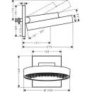 Верхний душ Hansgrohe Rainfinity 250 1jet EcoSmart 26227700