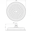 Верхний душ Wonzon & Woghand WW-88DP05-BG 228 мм, золотой матовый