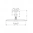 Верхний душ Hansgrohe Raindance E 360 AIR 1jet, потолочное подсоединение 100 мм, ½’ 27381000