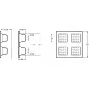 Верхний душ 250 мм Jacob Delafon Watertile E8030-CP
